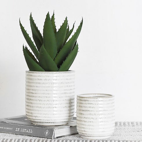 White Dot Planters