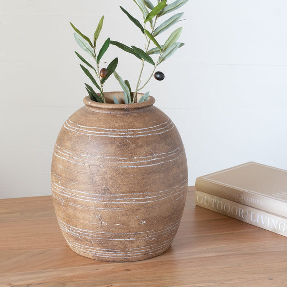 Brown Terra Cotta Vase  IN STORE ONLY