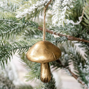 Gold Mushroom Ornament