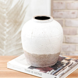 French White Vase 8.9" IN STORE ONLY