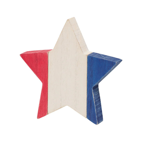 Red White + Blue Plank Star Sitter