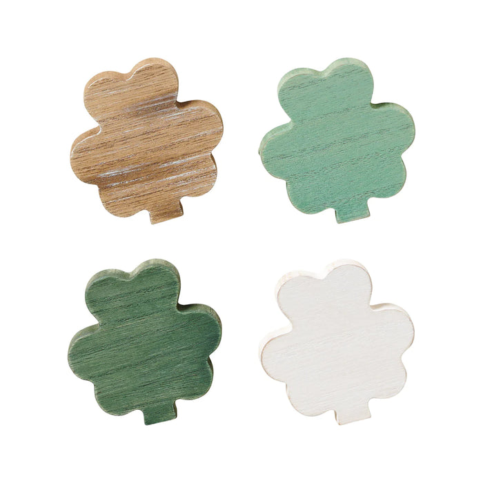 Washed Wood Mini Clovers
