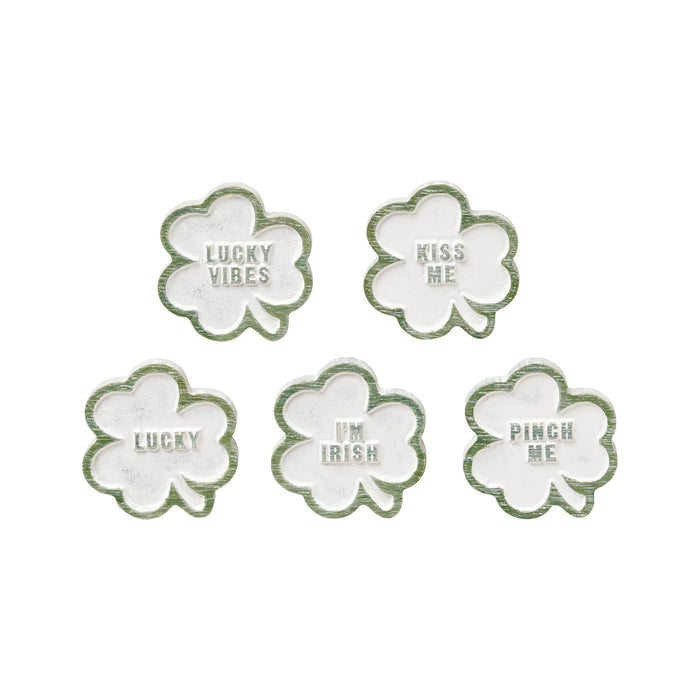 Mini Carved Wood Clovers