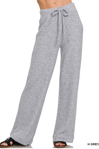 Heather Grey Soft Brushed Hacci Pants FINAL SALE