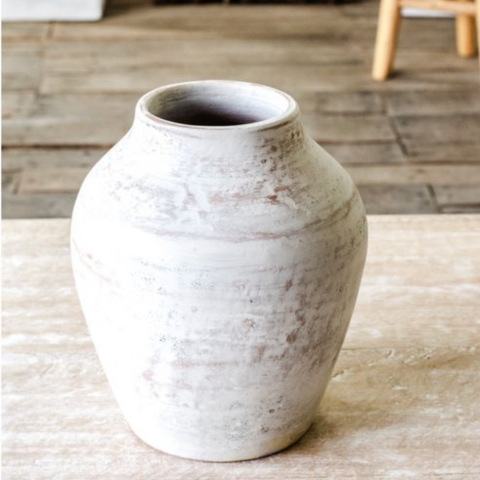 White Terra Cotta Vase
