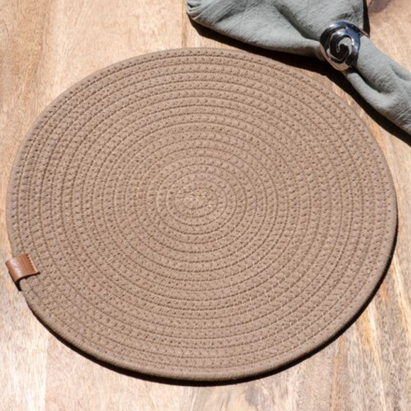 Round Beige Placemat