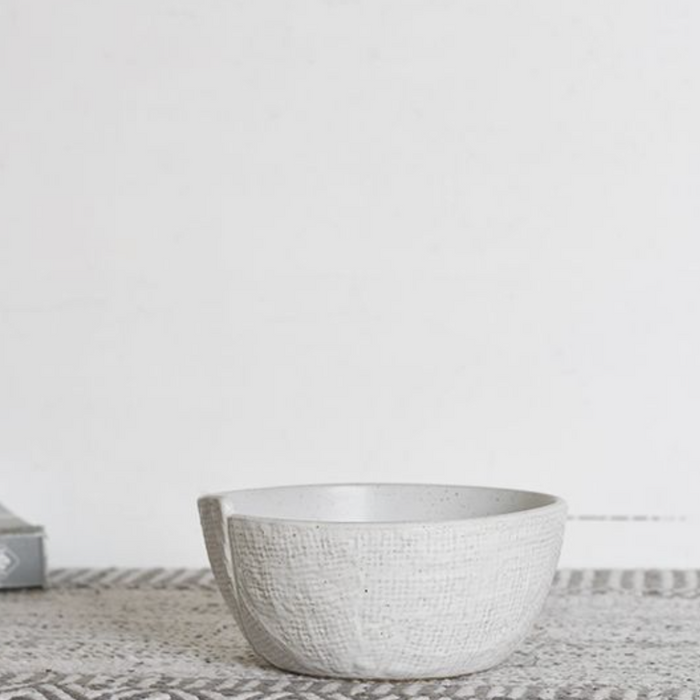 White Artisan Bowl