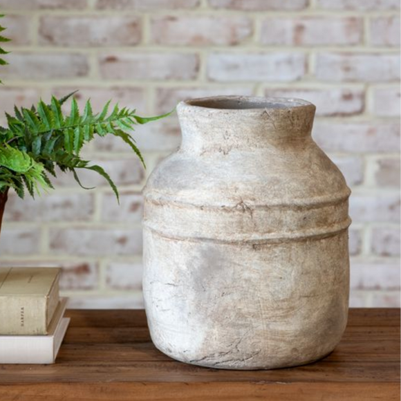 Antiqued Jug Vase IN STORE PICKUP ONLY
