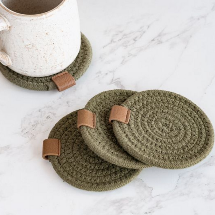 Round Olive Coasters