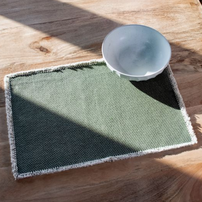 Dark Green Cotton Placemat