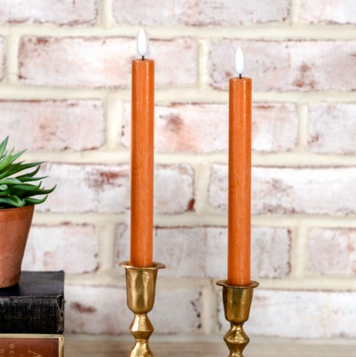 Orange LED Taper Candles