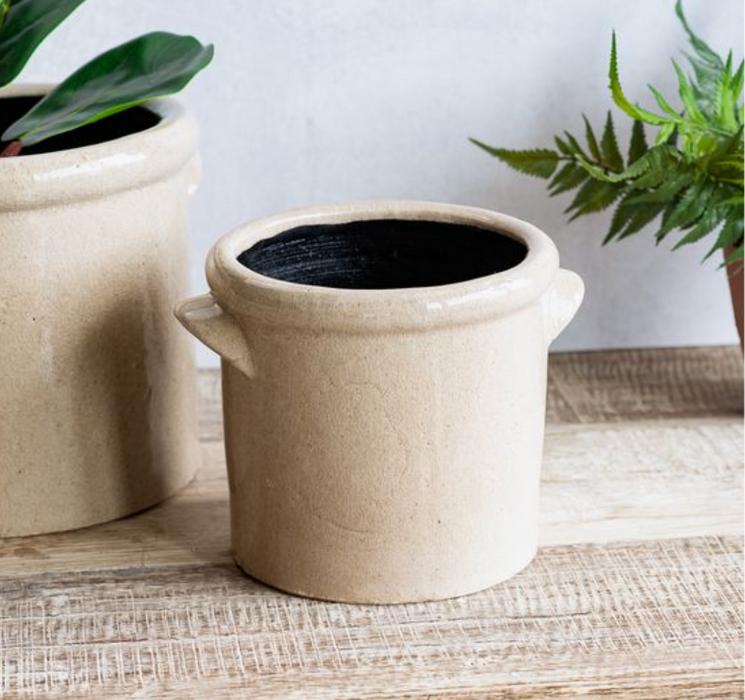 6" Handled Crock Planter