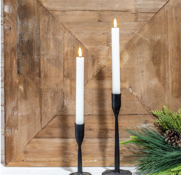White LED Taper Candle Set of 2
