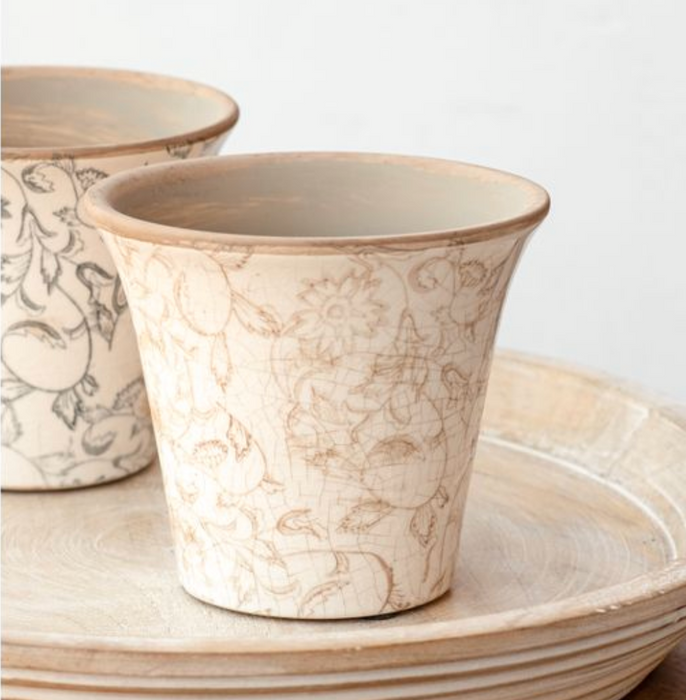 Heirloom Planter Tan/Off White