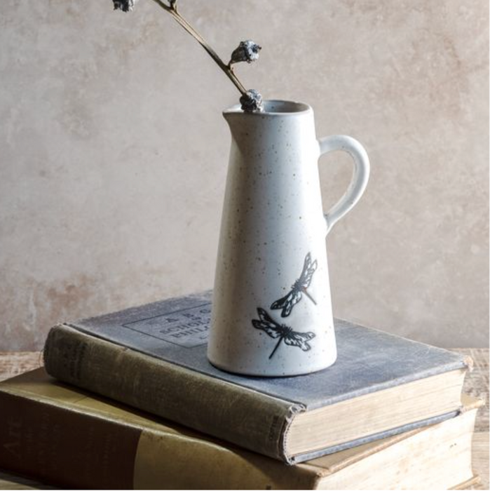 Dragonfly Pitcher Vase