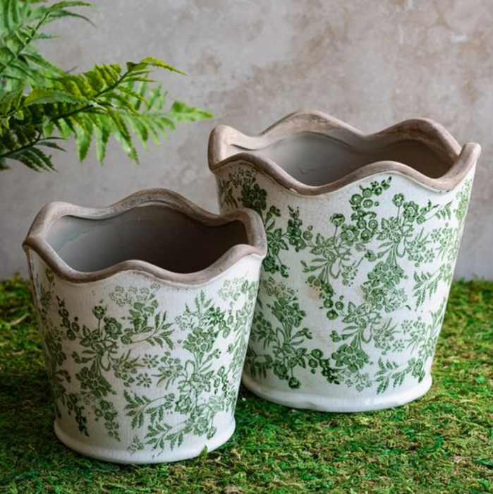Green Heirloom Pot Planter