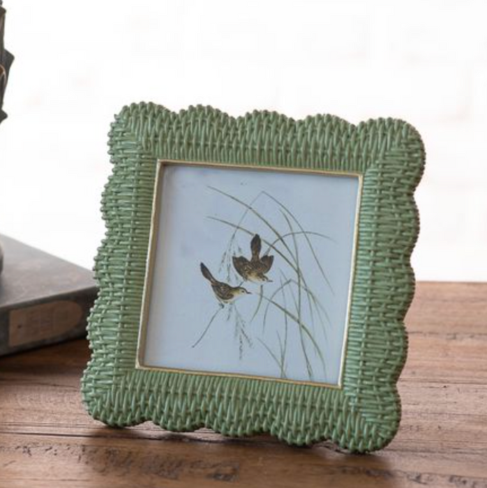 Green Weave 4" Photo Frame