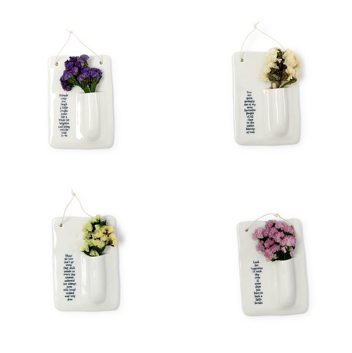 Wall Vase w/ Flowers