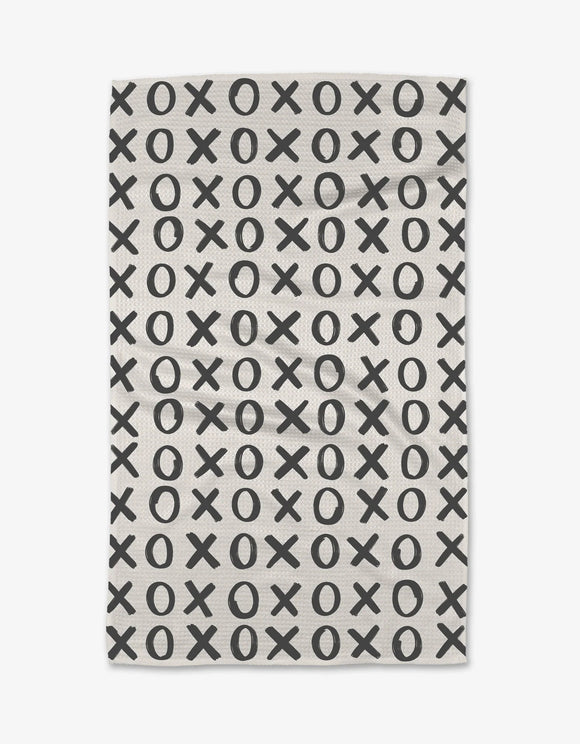 Hug and Kiss White | Geometry Kitchen Dish Tea Towel