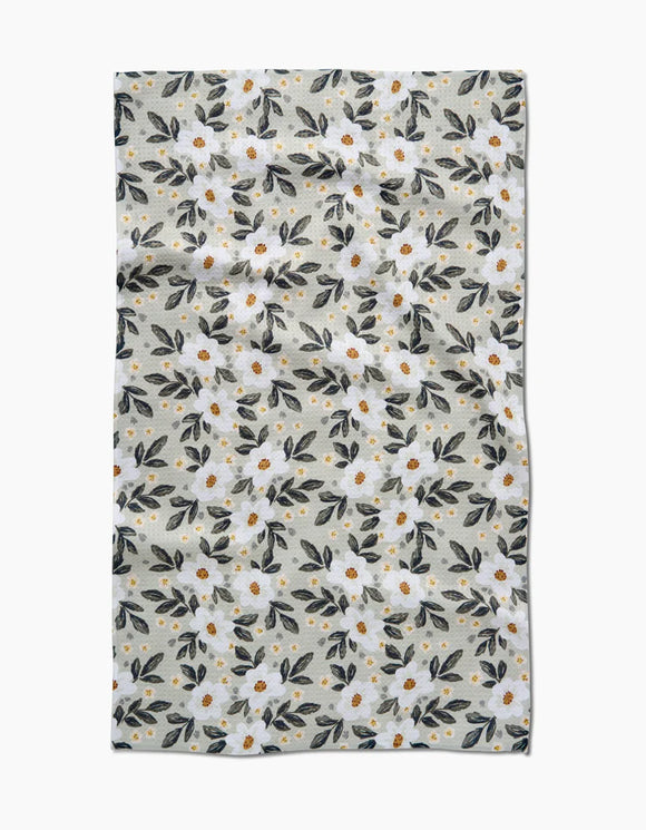 Painted Spring Flowers | Geometry Kitchen Dish Tea Towel