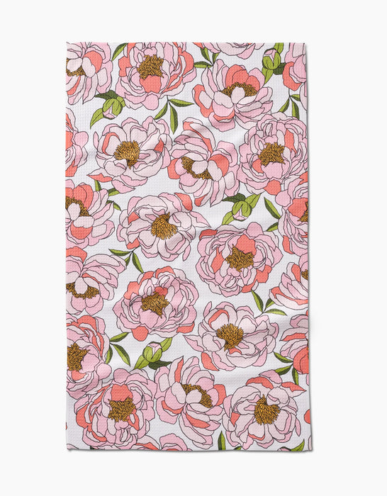 Peony Paradise| Geometry Kitchen Dish Tea Towel
