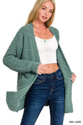 Popcorn Sweater Cardigan - Ash Jade