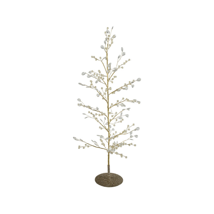 Pearl Gold Wire Tree 24"