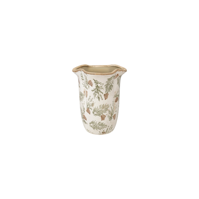 Pine Bough Pattern Vase 9-1/4"