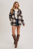 Brushed Flannel Plaid Shacket