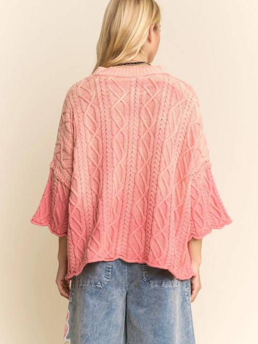 Mint Cable Knit Sweater