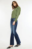 Mid Rise Flare Dark Wash