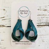 Dark Teal Knot Earrings