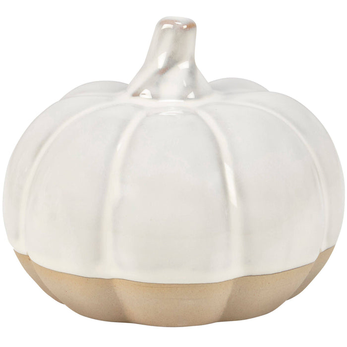 Medium Glazed Ceramic Pumpkin