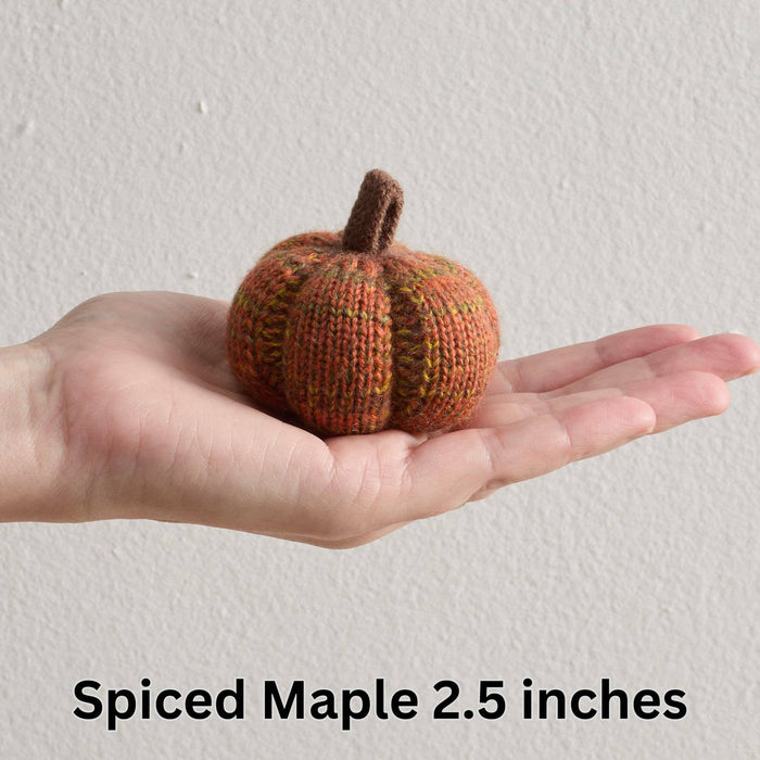 4" Cozy Knit Pumpkins