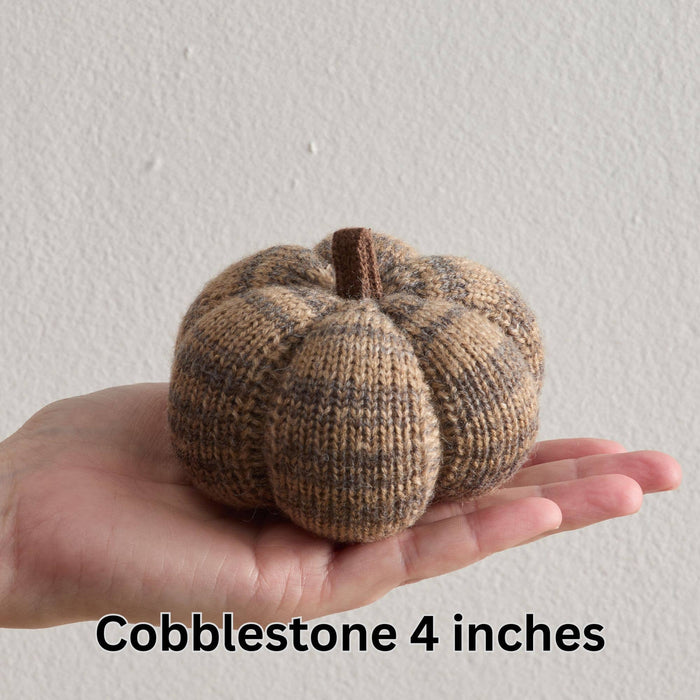 4" Cozy Knit Pumpkins
