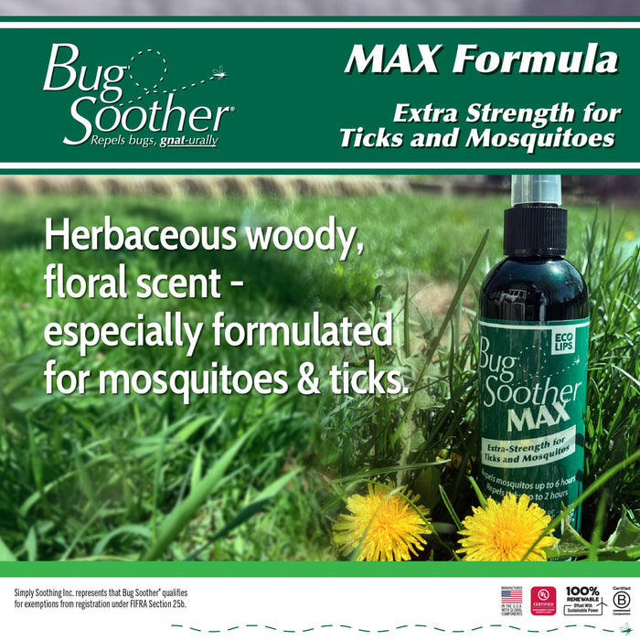 Bug Soother MAX Tick & Mosquito Repellent 8 oz.