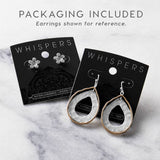 Swinging Moon Dangle Earrings - Mixed Metal