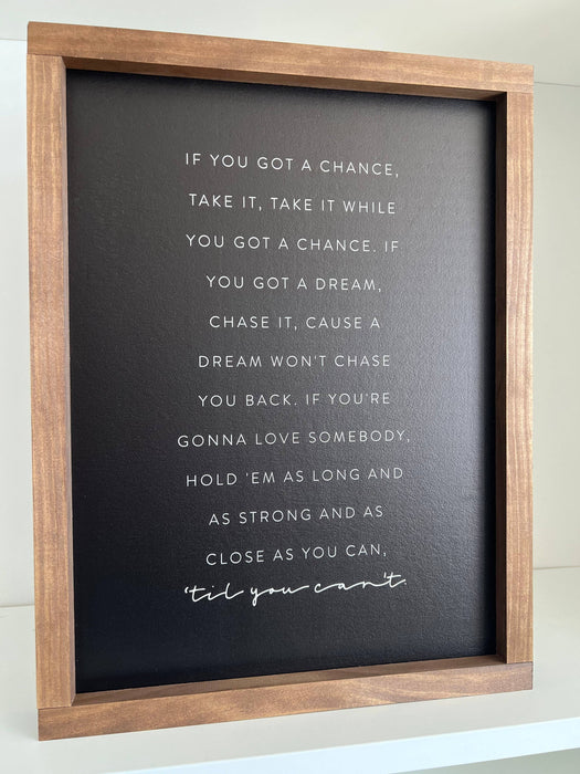 Till You Can't Framed Wall Sign 8x12"