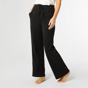 Black Smooth Wide Leg Pant