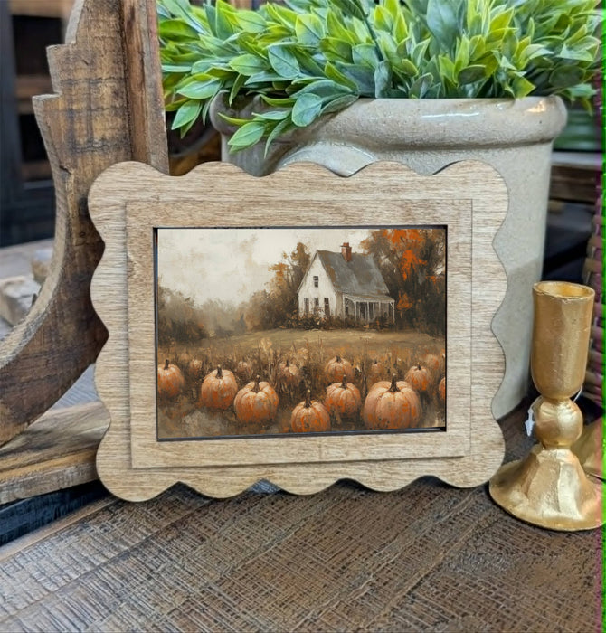 Pumpkin Farmhouse Framed Art