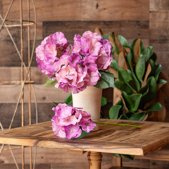 Real Touch Hydrangea - 14 Inch - Plum