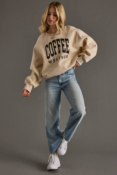 Tan Coffee Weather Sweatshirt