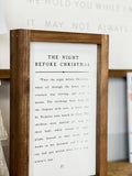 The Night Before Christmas | Framed Wall Sign