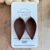 Brown Medium Pinched Earrings