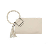 Kayla Tassel Wristlet/Clutch Soft Vegan Leather