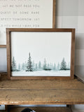 Winter Tree Landscape | Framed Wall Art