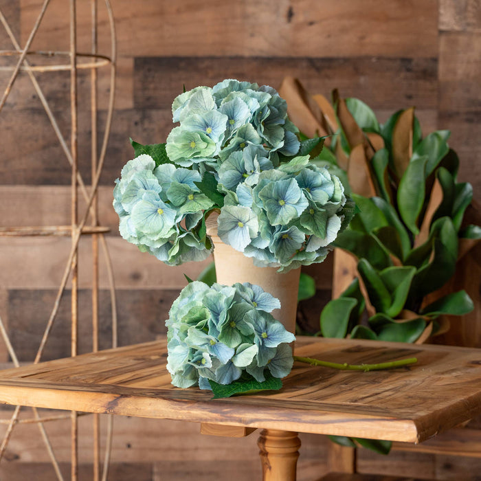 Real Touch Hydrangea - 14 Inch - Green Mist