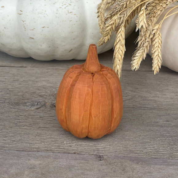 Sm. Orange 3D Carved Pumpkin