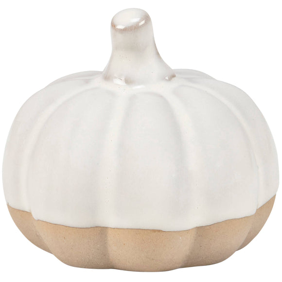 Mini Glazed Ceramic Pumpkin