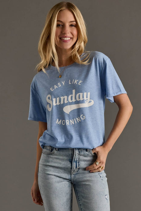 Lt. Blue Easy Like Sunday Morning Tee